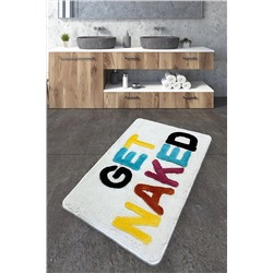 Chilai Home Get Naked Ekru 60x100 Cm Banyo Halısı Akrilikyıkanabilir Kaymaz Taban Paspas Klozet Takımı 8683264324505