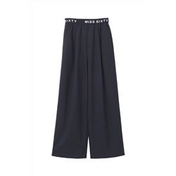 Pantalón palazzo de lana Negro