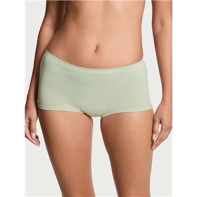 Seamless Lace-Trim Boyshort Panty