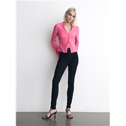 Slim-Jeans mit hoher Leibhöhe