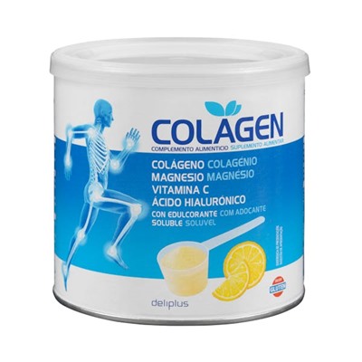 Colágeno soluble sabor limón Colagen complemento alimenticio Deliplus