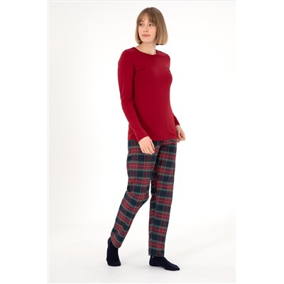 Kadın Bordo Pijama Takımı