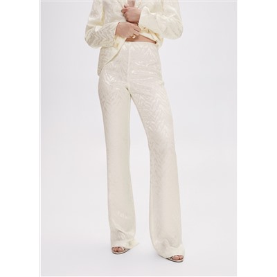 Pantalón traje jacquard