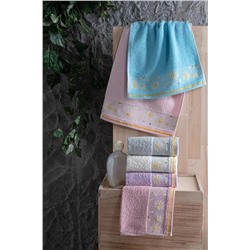 Mürdüm Home Daisy Nakışlı Mutfak Havlu Seti 6'lı %100 Pamuk El Yüz Havlu Seti HS-DAİSY-MH