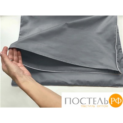 113310102-сгL02 Наволочка Satin Luxe 70х70 Мистический серый