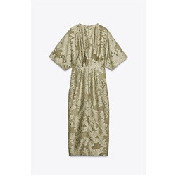 TEXTURED DRAPED DRESS