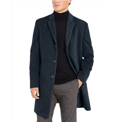 Tommy Hilfiger Addison Wool-Blend Trim Fit Overcoat