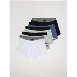 PACK OF 5 CONTRAST BOXER BRIEFS