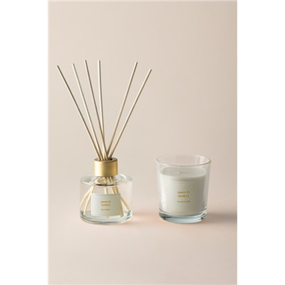 Répertoire Çubuklu Oda Kokusu ve Mum Seti - Jasmin et Gardénia - 100 ml/120 g