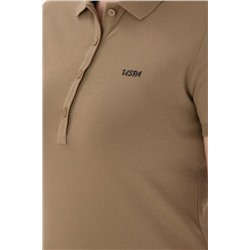 Kadın Haki Basic Polo Yaka Tişört