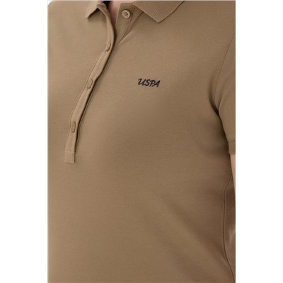 Kadın Haki Basic Polo Yaka Tişört