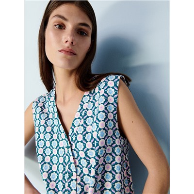 Gemusterte Bluse