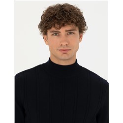 Lacivert Slim Fit Kazak