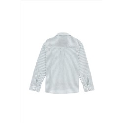 Erkek Çocuk Mavi Uzun Kollu Gömlek