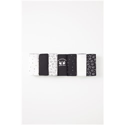 Pack 7 bragas clásicas algodón lisas y estampadas B&W