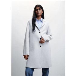 Abrigo lana botones -  Mujer | MANGO OUTLET Melilla
