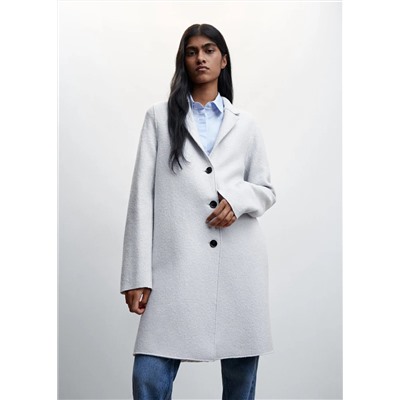 Abrigo lana botones -  Mujer | MANGO OUTLET Melilla