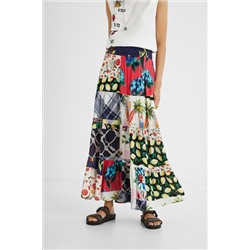 Falda midi patch