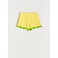 Shorts aus Jersey mit Rüschensaum