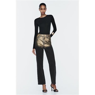 Z1975 STRAIGHT HIGH-WAIST FOIL JEANS