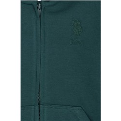 Erkek Çocuk Koyu Yeşil Basic Sweatshirt