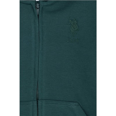 Erkek Çocuk Koyu Yeşil Basic Sweatshirt