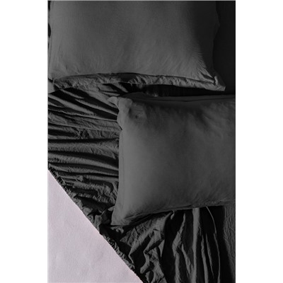 Mona Tek Kişilik Microfiber Lastikli Nevresim Takımı - Antrasit