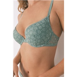 Sujetador push up GORGEOUS encaje floral verde