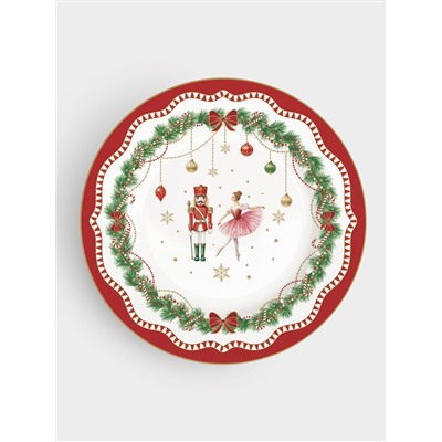 Тарелка закусочная, 19 см, фарфор P, белая, Щелкунчик и фея, Magie de Noel