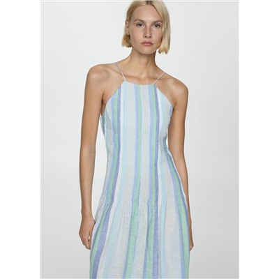 Vestido lino rayas