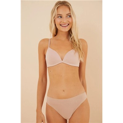 CHARMING Sujetador triangular algodón nude