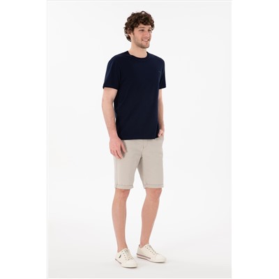 Erkek Regular Fit Bisiklet Yaka Lacivert Basic Tişört