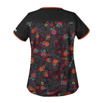 UA Pretty Persian Black Scrub Top