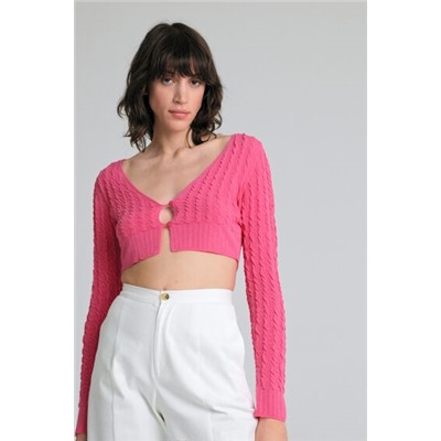 Chaqueta punto cropped