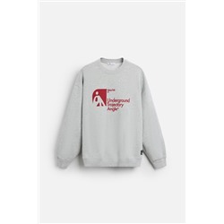 SUDADERA ESTAMPADA COMBINADA