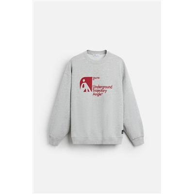 SUDADERA ESTAMPADA COMBINADA