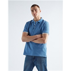 Father's Day' Piquet Polo, Men, Light Blue