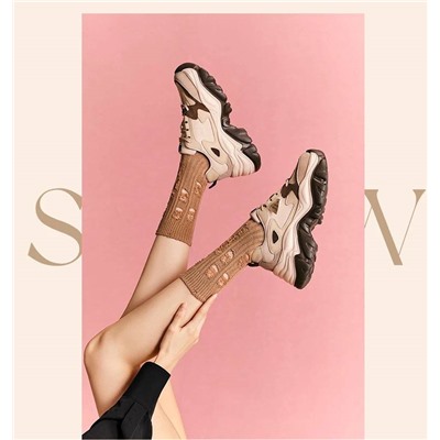 Belle  👟оригинал! Распродажа с фабрики, количество ограничено⚡️ Женские кроссовки на высокой подошве, сшиты из свиной кожи, комбинированной тканями. Цена на оф сайте выше 8000р