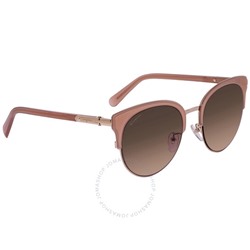 SALVATORE FERRAGAMOBrown Gradient Round Ladies Sunglasses