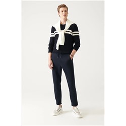 Avva Erkek Lacivert Örme Relaxed Fit Rahat Kesim Jogger Pantolon A31y3027 A31Y3027