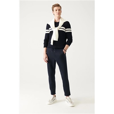 Avva Erkek Lacivert Örme Relaxed Fit Rahat Kesim Jogger Pantolon A31y3027 A31Y3027