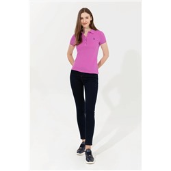 Kadın Menekşe Basic Polo Yaka Tişört