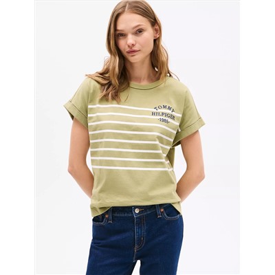 Hilfiger 1985 Logo Stripe T-Shirt