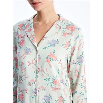 LC Waikiki Gömlek Yaka Çiçekli Uzun Kollu Kadın Pijama Takımı, LCW DREAM                                            
                                            Gömlek Yaka Çiçekli Uzun Kollu Kadın Pijama Takımı
