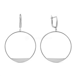 Серьги из серебра родированные 925 пробы CTE-12516-L022