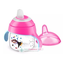 Avent Tasse Anti Fuite Rose 6m+ 200ml