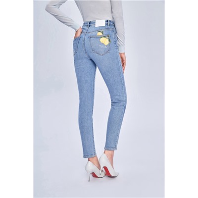 Vaquero slim fit 7/8 Azul claro