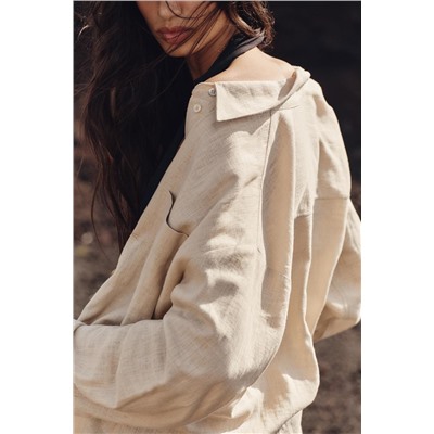CAMISA OVERSIZE CON LINO