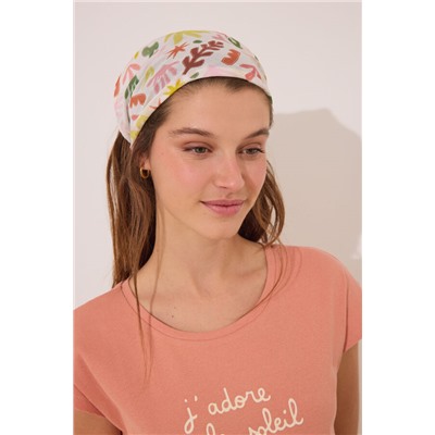 Bandana pelo estampado multicolor