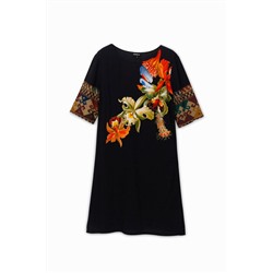 Vestido de viscosa con mangas 3/4 Designed by M. Christian Lacroix